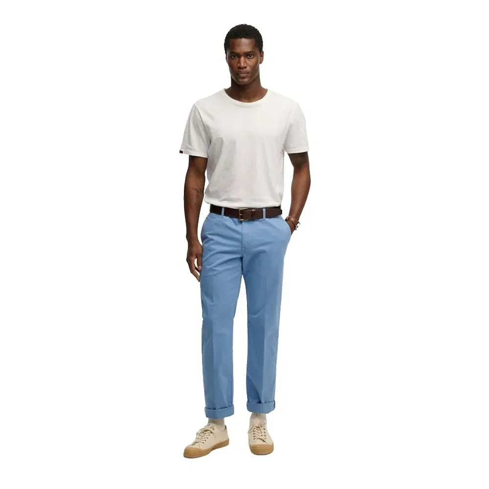 Мужские хлопковые брюки чинос Superdry Premium Regular Fit, Blue — фото 4