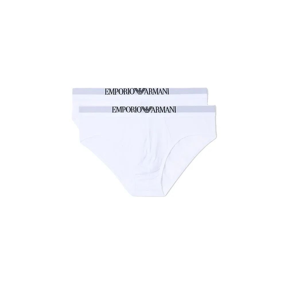 Мужские трусы из бамбукового джерси Emporio armani, White