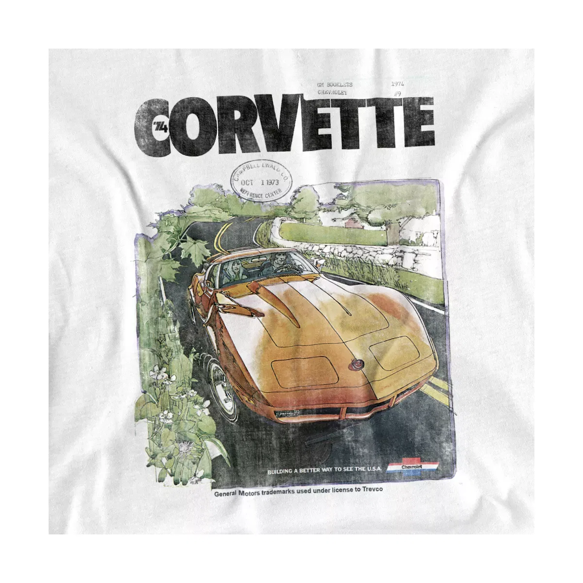 Детское боди для девочек с коротким рукавом Chevy Corvette Poster Vintage Infant Bodysuit Chevrolet, White — фото 2