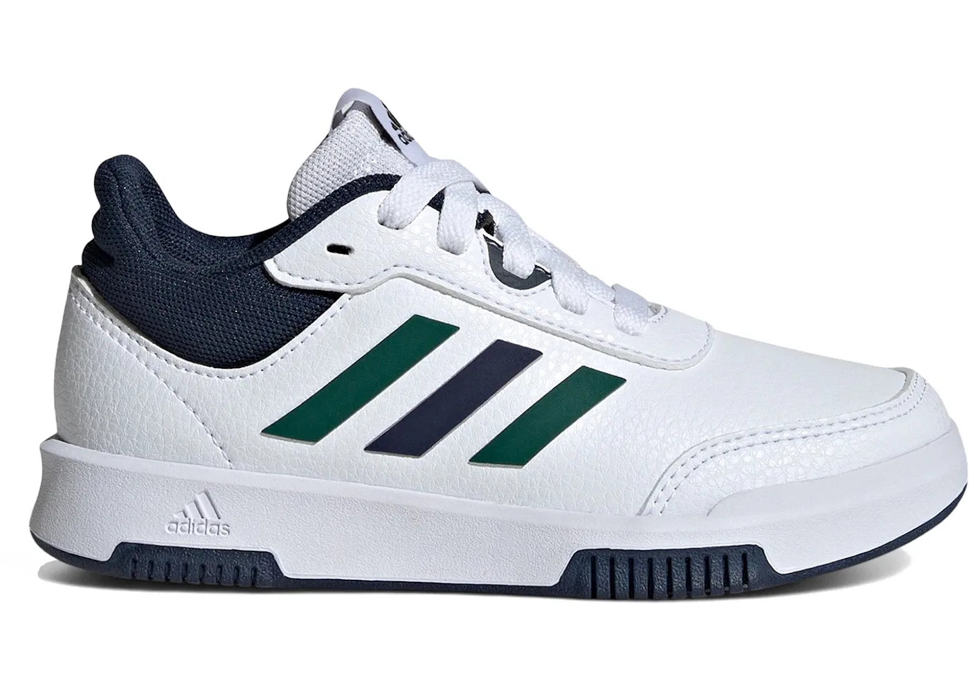 Детские кроссовки с закрытой пяткой Tensaur Adidas, Cloud White/Collegiate Green/Collegiate Navy