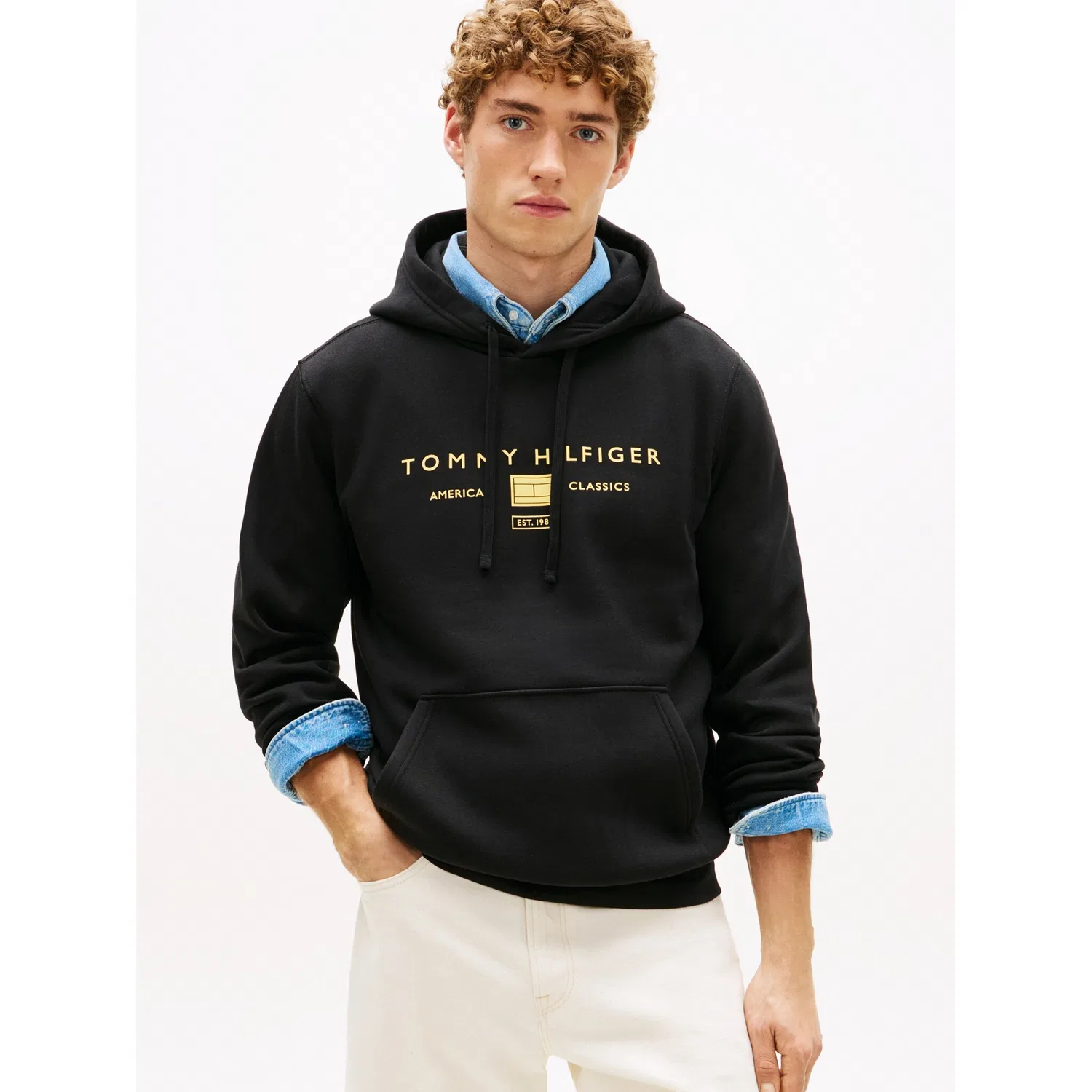 Мужской худи с капюшоном Tommy Hilfiger, Black