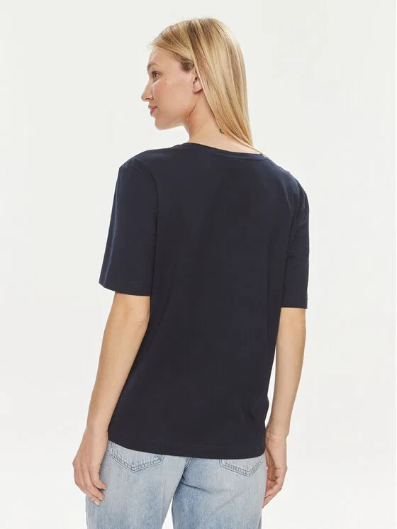 Футболка Lacoste regular fit, темно-синяя — фото 3