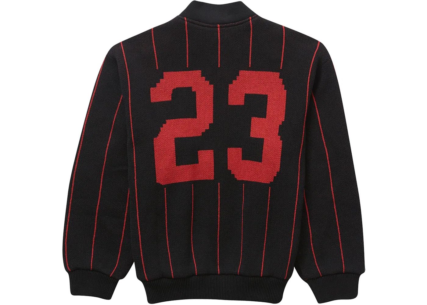 Мужской свитер с молнией Pinstripe Varsity Supreme, Black — фото 3