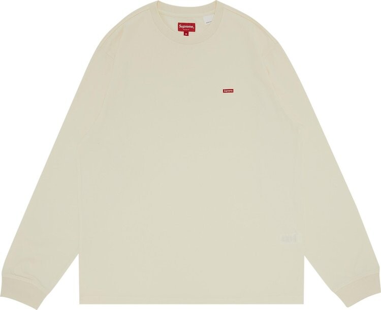 

Лонгслив Supreme Small Box Long-Sleeve Tee 'Natural', кремовый, Бежевый, Лонгслив Supreme Small Box Long-Sleeve Tee 'Natural', кремовый