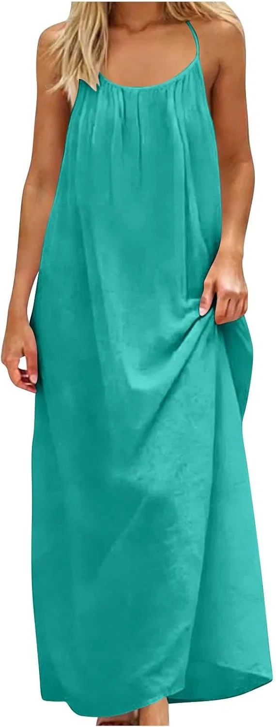 Женское платье без спинки на бретелях, Mint Green