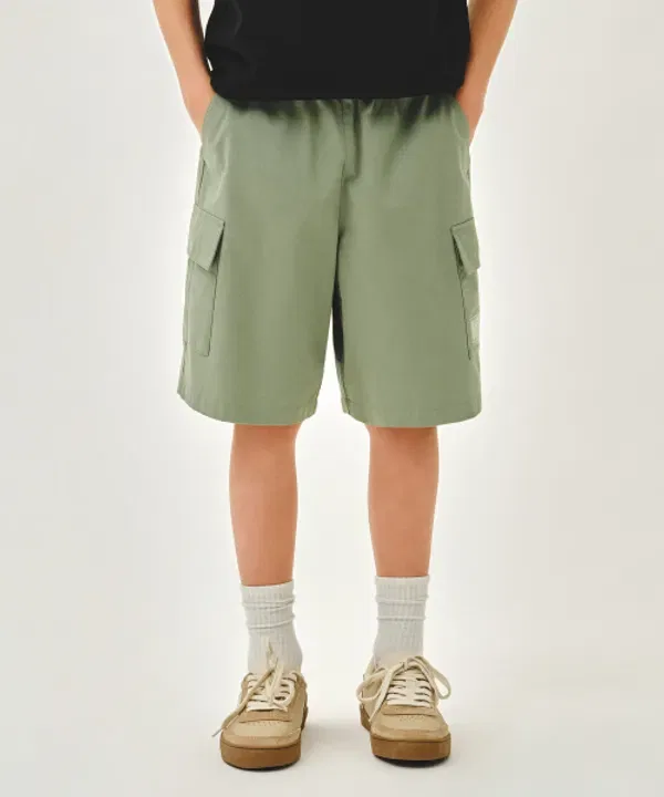 Шорты карго хлопковые для детей, Khaki, Marithé Kids