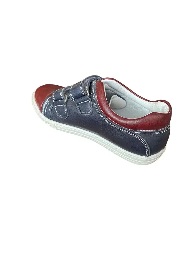 Детские туфли для мальчиков на низком каблуке Bayrak, Navy Blue Burgundy — фото 2