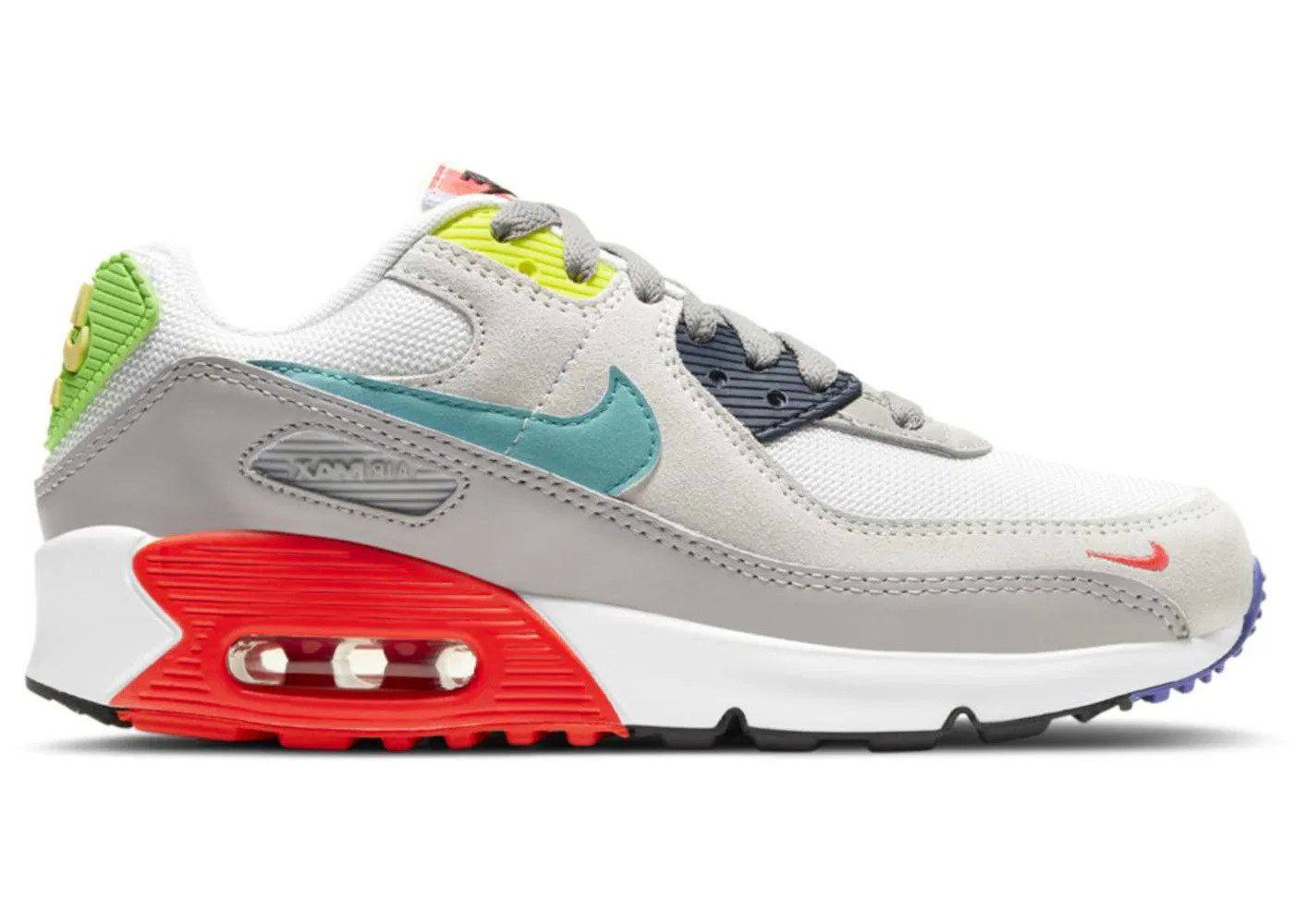 Детские кроссовки Lifestyle Nike Air Max 90, Pearl Grey/Summit White/Black/Sport Turquoise