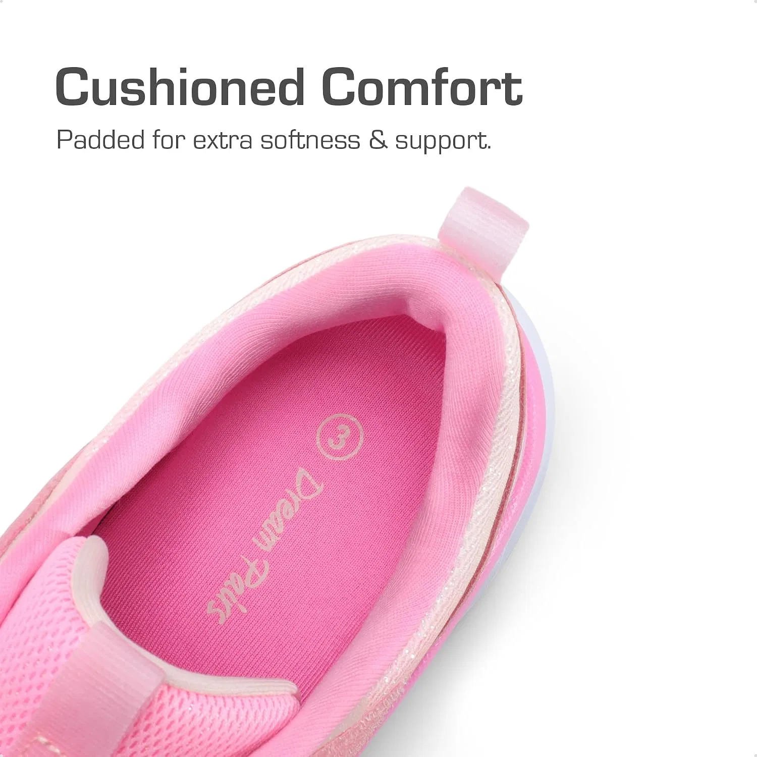Детские кроссовки для девочек с принтом Colorburst DREAM PAIRS, Pink — фото 4