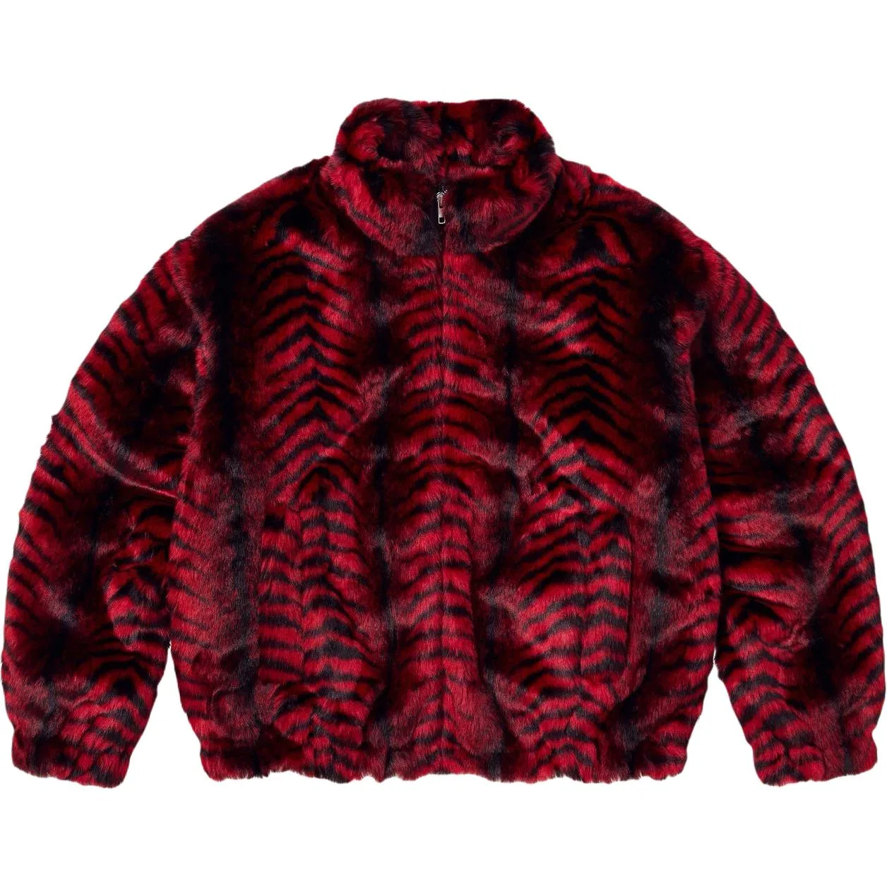 Унисекс куртка-бомбер из искусственного меха с ветрозащитой Supreme, Red/Red