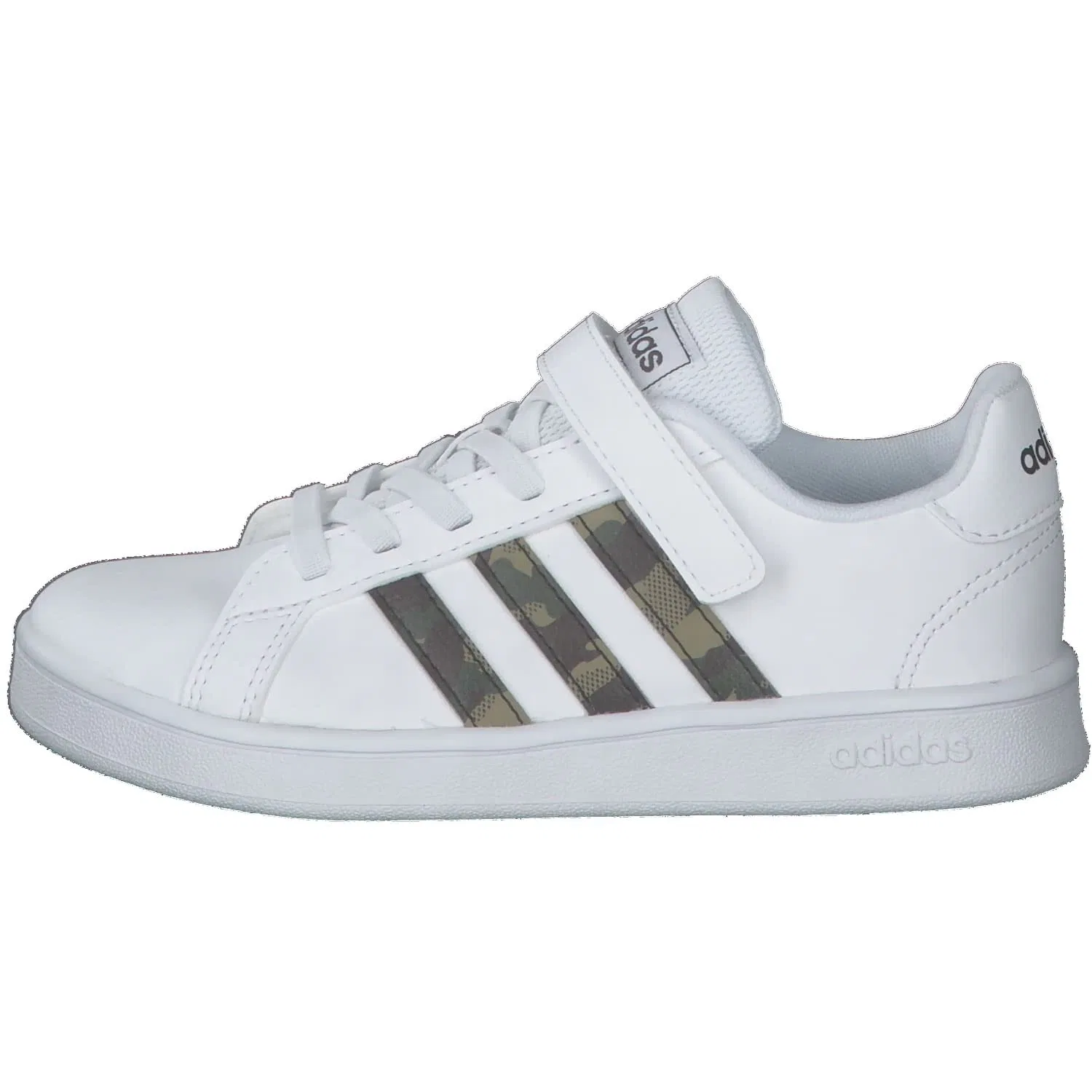 Детские кроссовки для мальчиков с закрытым носком Grand Court El C Adidas, White Core Black Carbon — фото 2