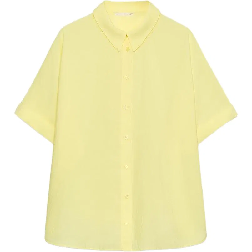 Женская рубашка с отложным воротником Yellow Lapel ZARA, Yellow