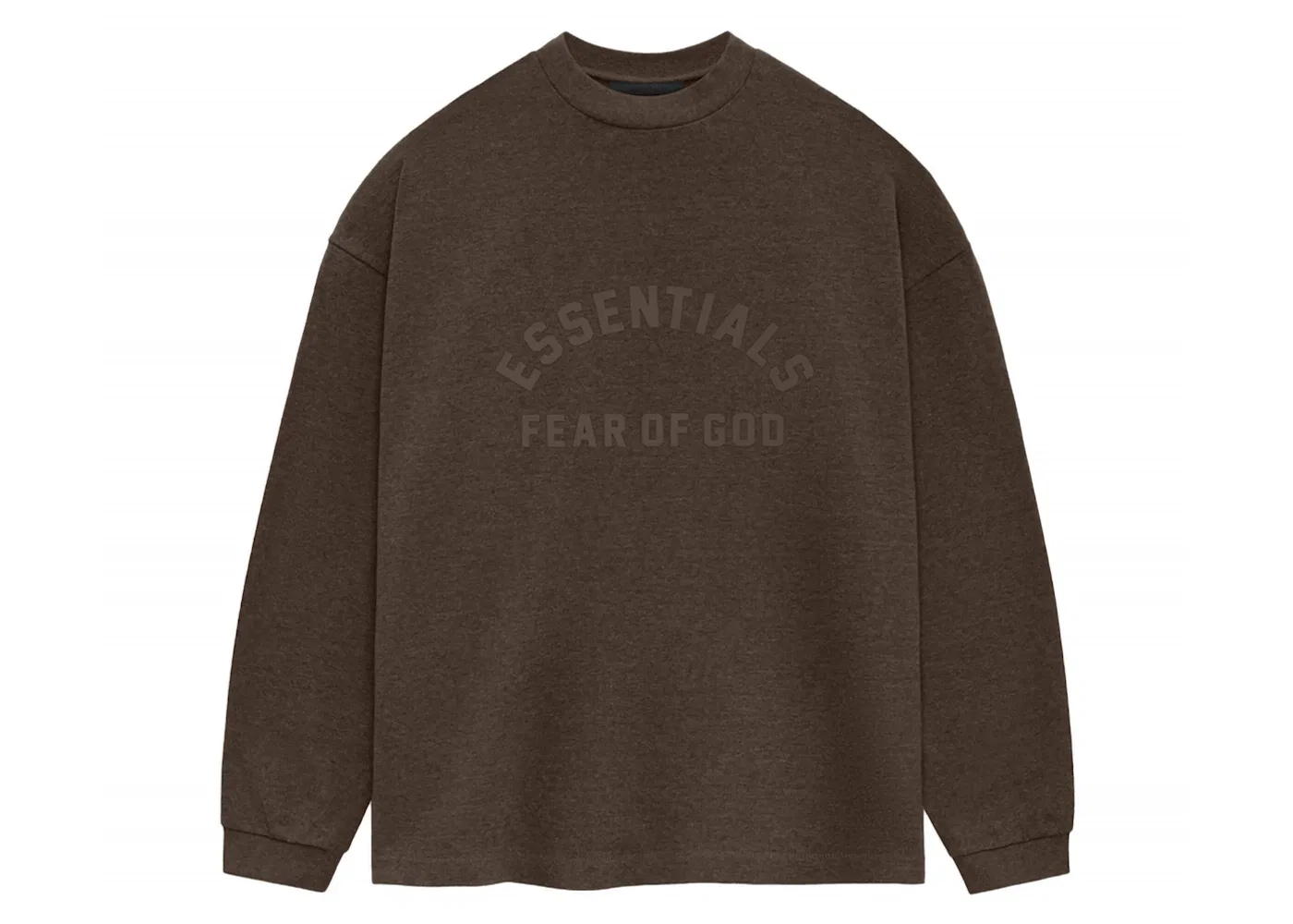 Мужская футболка с длинным рукавом Fear of God Essentials Core Collection Heavy L/S Tee Heather Wood