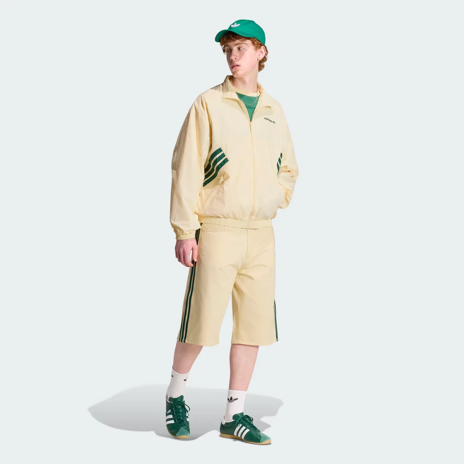 Мужская олимпийка свободного кроя Munich 93 Tracktop Adidas Originals, теплый ванильный — фото 3