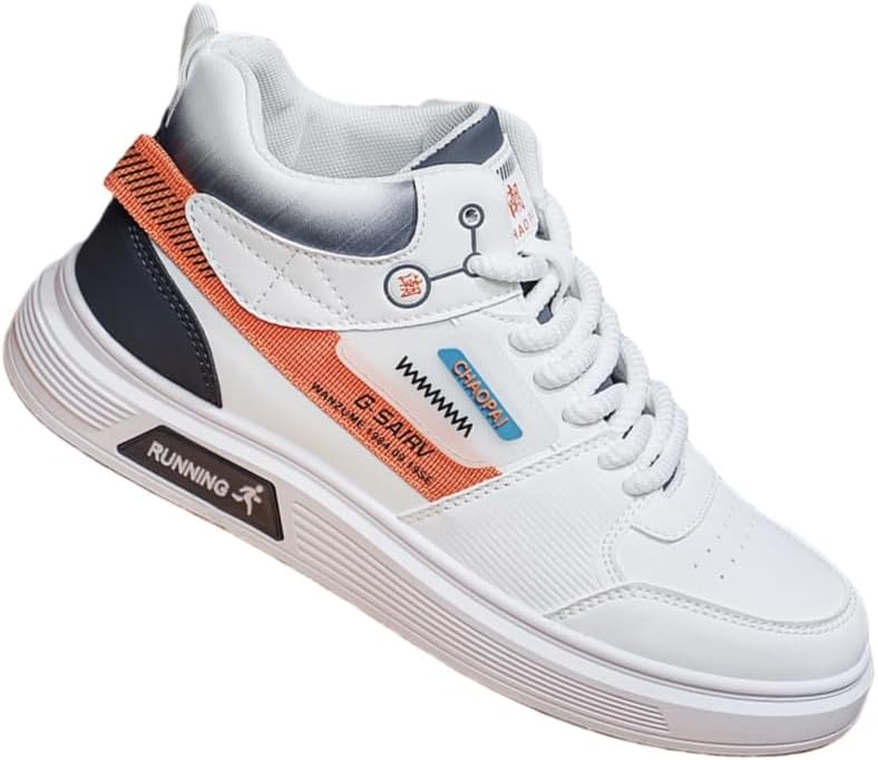 

Всесезонные мужские высокие спортивные кроссовки. Обувь для студентов. Противоскользящие и прочные. Дышащие и легкие. Модные и универсальные Fmshi, белый