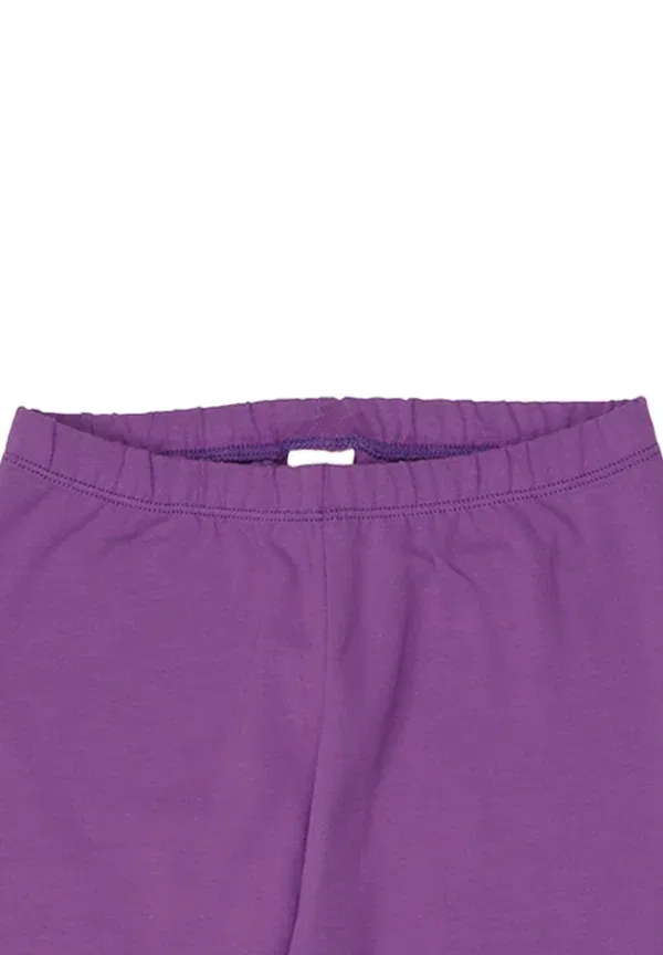 Леггинсы хлопковые Soft violet-3/4 leggings - shorts Walkiddy, purple, фиолетовый — фото 3