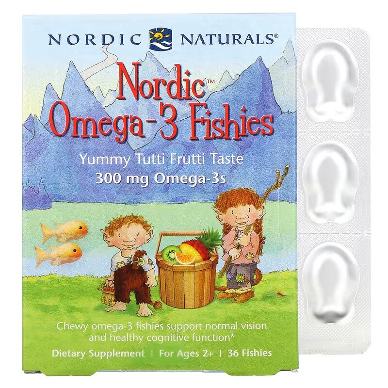 

Омега-3 для детей от 2 лет Nordic Naturals 300 мг, 36 рыбок