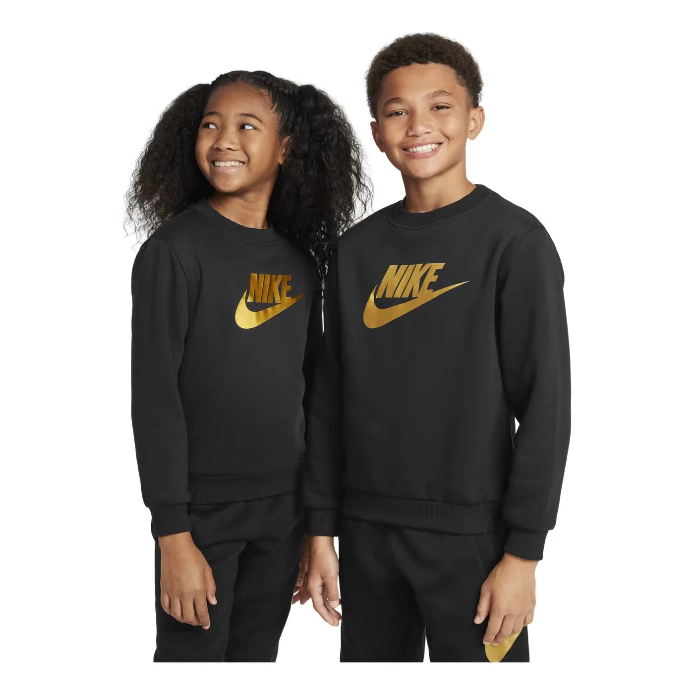 Свитшот с круглым выворотом Sportswear Club Fleece Nike, черный