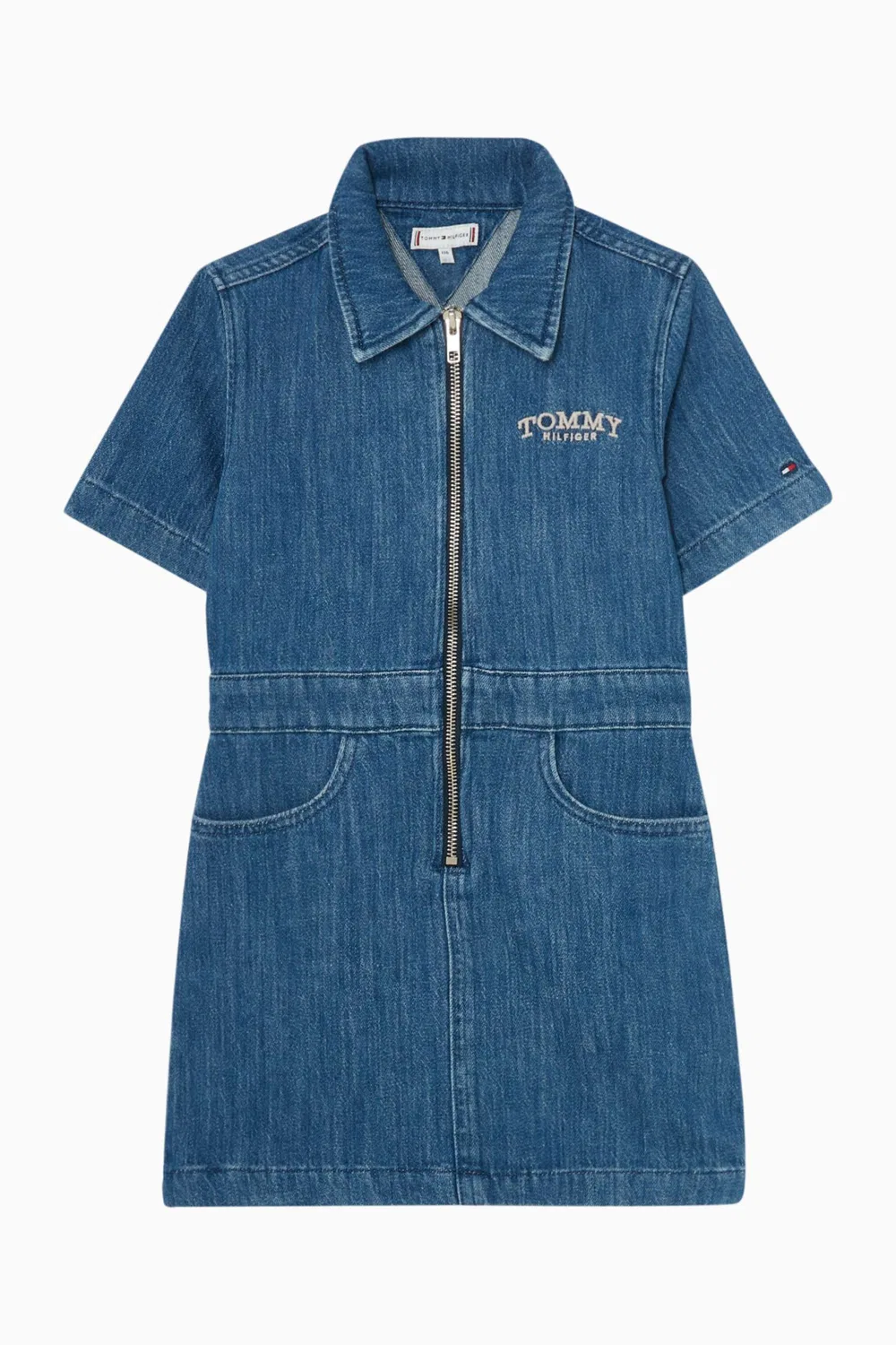 Платье-рубашка с вышивкой на молнии Denim Tommy Hilfiger