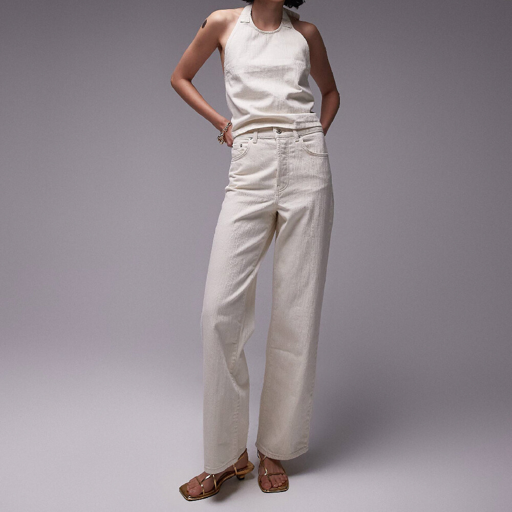 

Джинсы Topshop Column, светло-бежевый