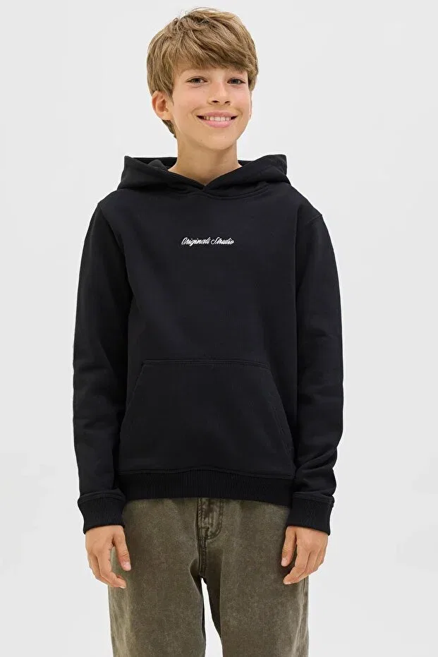 Детские свитшот для девочек с принтом Jornorrebro Jack & Jones, Black