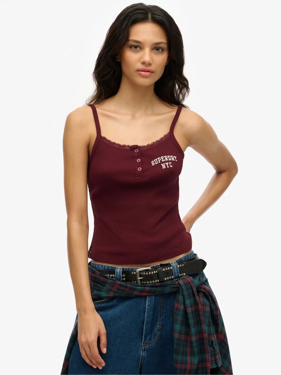 Топ на бретелях Athletic Essentials Superdry, красный