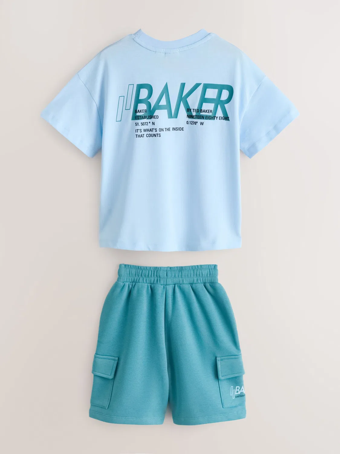 Комплект одежды Baker by Ted Baker в бирюзовом и светло-голубом цветах — фото 2