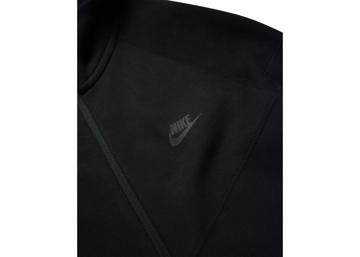 Мужская худи с молнией Nike Tech Fleece Windrunner, Black/Black — фото 2