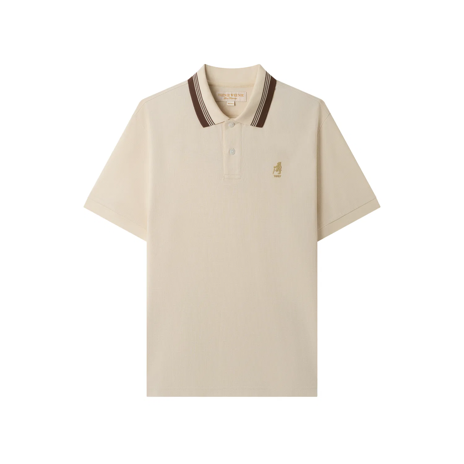 Детское поло для мальчиков и девочек с коротким рукавом Teenie Weenie Men, Light Khaki