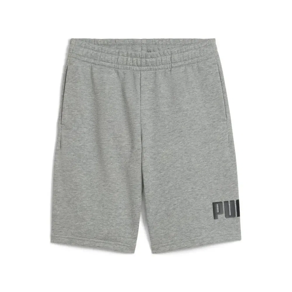 Шорты спортивные детские с логотипом Ess No. 1 Logo Shorts TR B Puma, серый