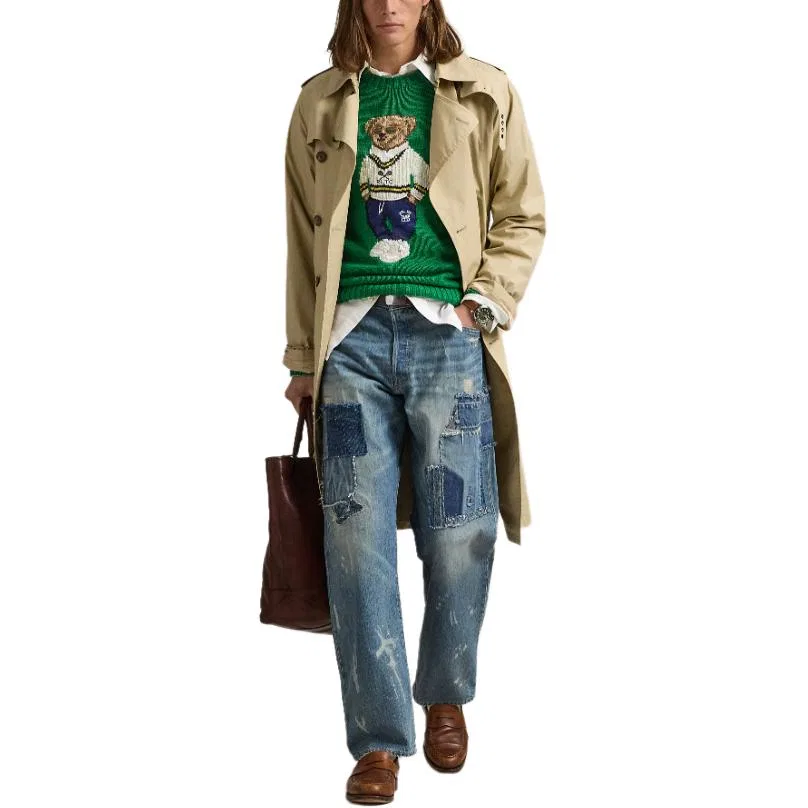 Мужской свитер с вышивкой Polo Bear Polo Ralph Lauren, Green — фото 3