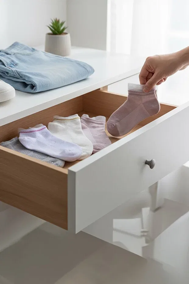 Детские носки для девочек с принтом Tequeen Home Wear, Multicolor — фото 2