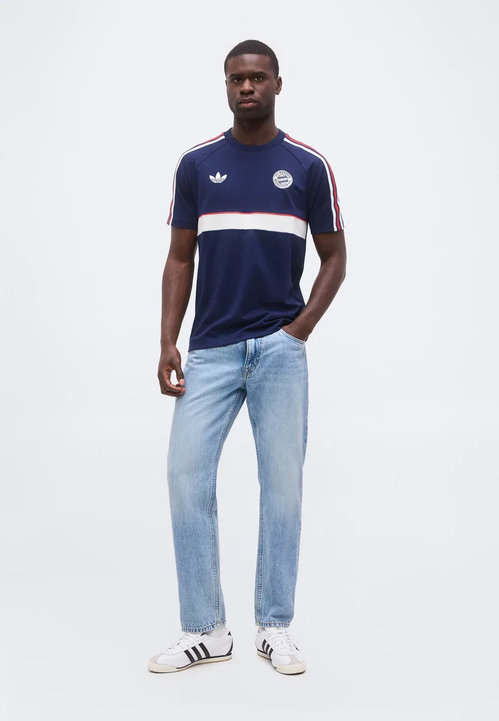 Футбольный клуб "Бавария Мюнхен" - клубная форма Adidas Originals, Night Indigo/Core White — фото 2