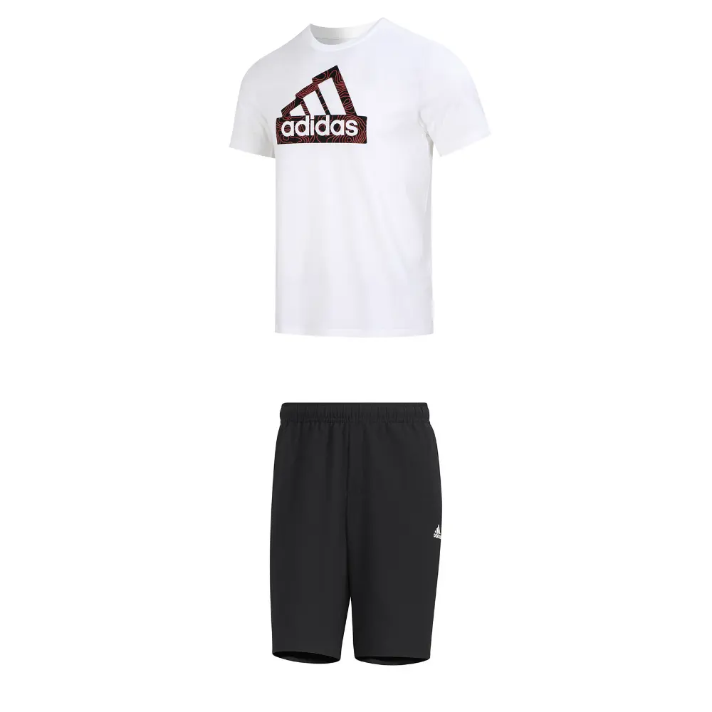 

Повседневная спортивная одежда для мужчин белого и черного цвета Adidas, черный