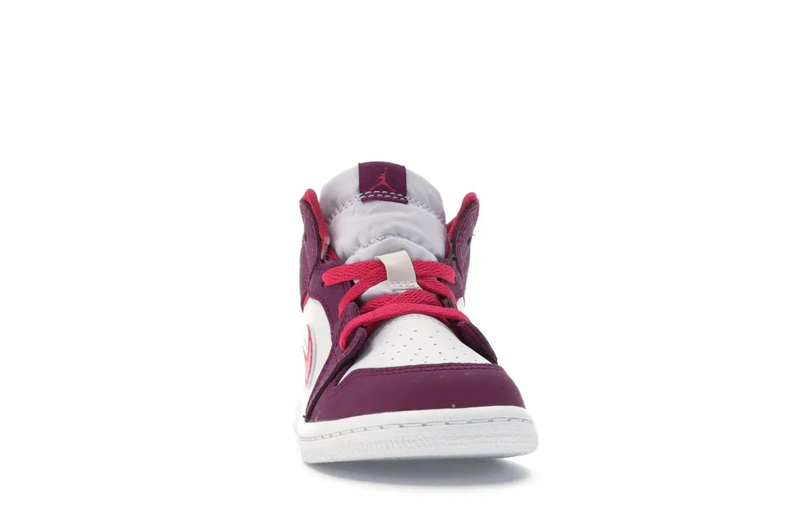 Детские кроссовки Lifestyle Jordan 1 Mid Jordan, True Berry/Rush Pink-White — фото 2