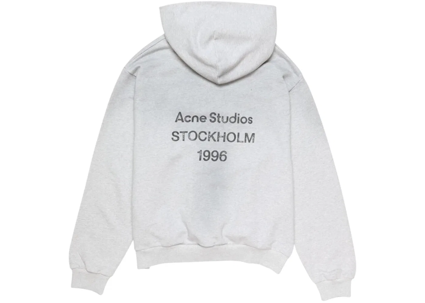Женский худи с принтом Acne Studios 1996 Back Logo Hoodie, Grey Melange — фото 2