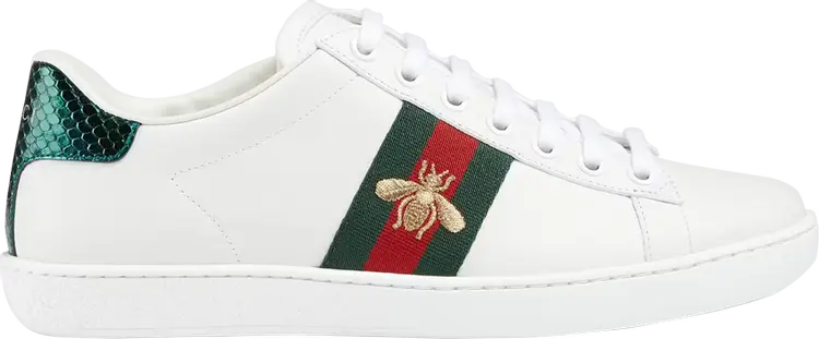 Кроссовки Gucci Wmns Ace Embroidered Bee, белый