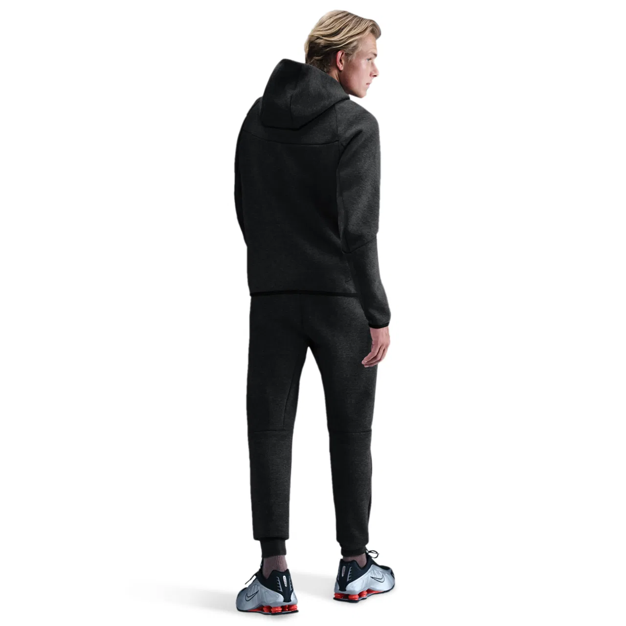 Мужские брюки Tech Fleece Nike, цвет Black/Black Heather — фото 4