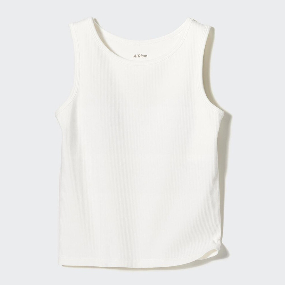 

Топ-майка Uniqlo AIRism COTTON RIBBED, слоновая кость
