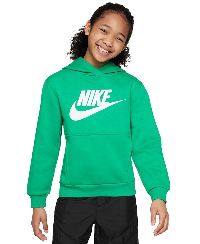 

Флисовая толстовка Club для спортивной одежды для больших детей Nike, зеленый