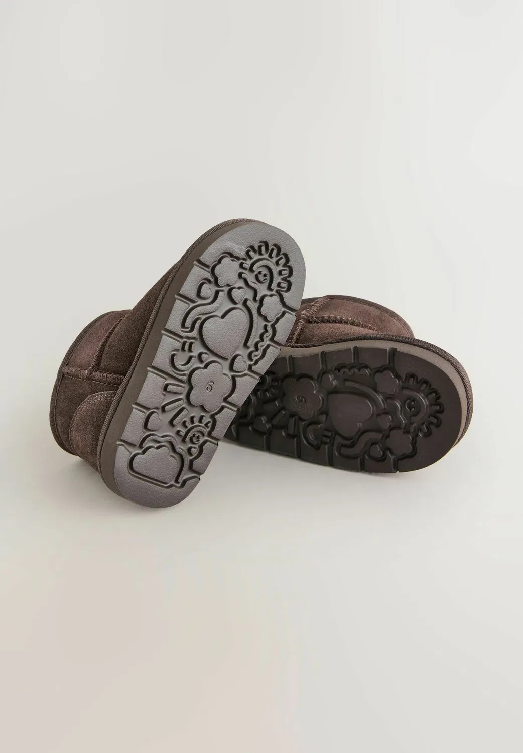 Водоотталкивающие замшевые сапоги без шнурков - детская обувь Next, Chocolate Brown — фото 3