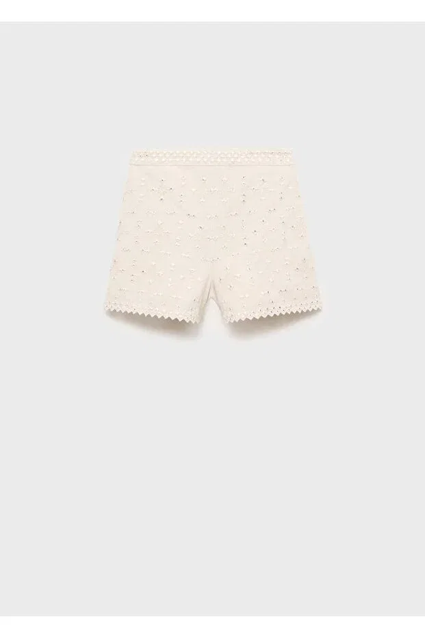 Детские шорты для девочек хлопковые Mango Kids, Light/Pastel Gray — фото 3