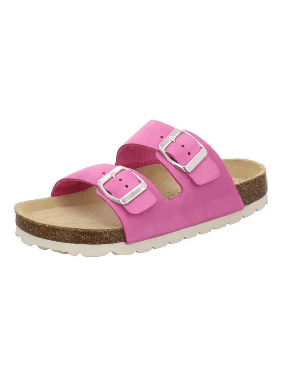 Сандалии AFS-Schuhe 'Madchen Pantolette Zweischnaller fuchsia' цвета фуксии