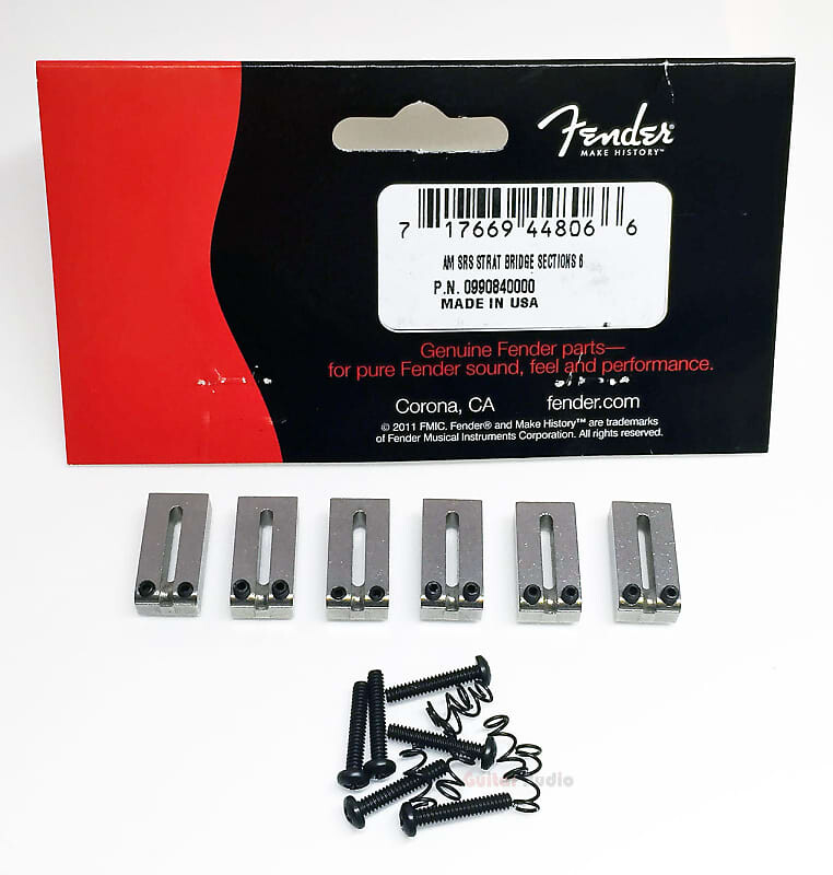 

Подлинные бриджевые седла Fender American Standard Satin Chrome Strat/Tele OFFSET 099-0840-000