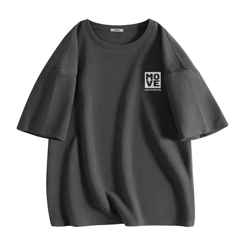 Детская футболка с вафельным трикотажем Miniso, Dark Gray