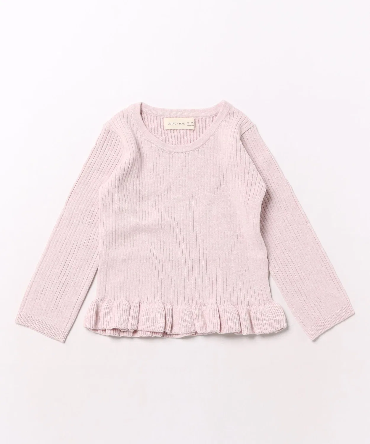 Sunny branch Детский топ с рюшами с длинным рукавомQuincy Mae, Pink