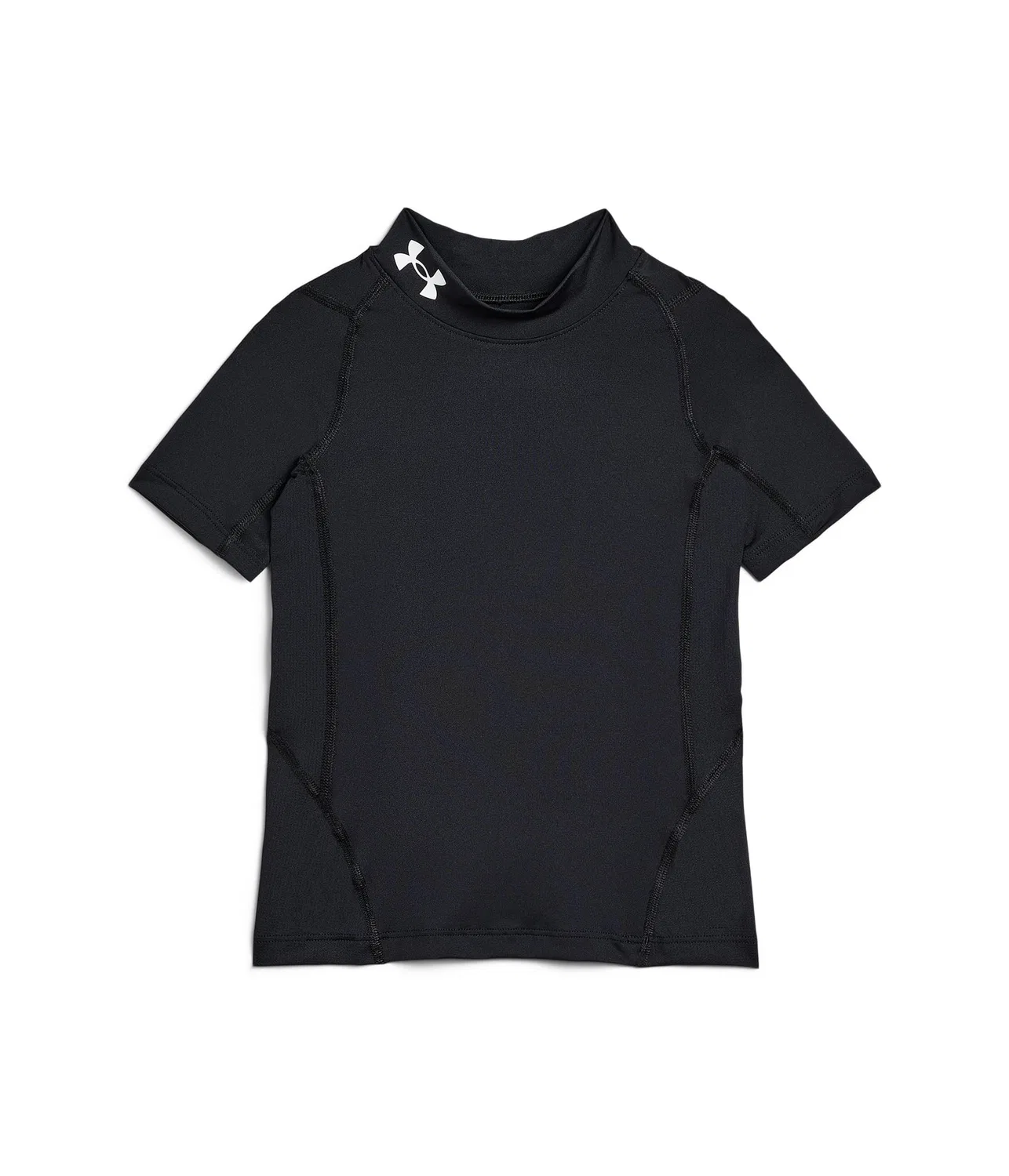 Футболка с высоким воротником и коротким рукавом HeatGear Armour (для детей постарше) Under Armour Kids, Black/White