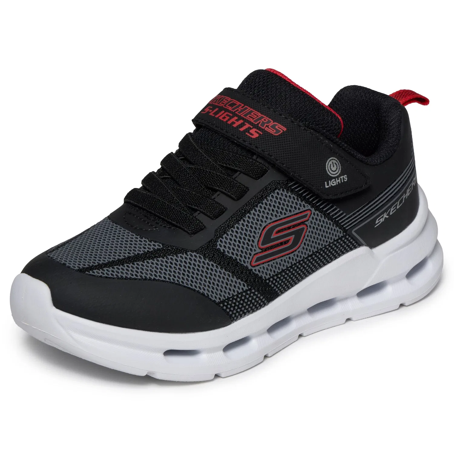 Детские кроссовки с подсветкой Skechers Glide-Step Lights, Black — фото 4
