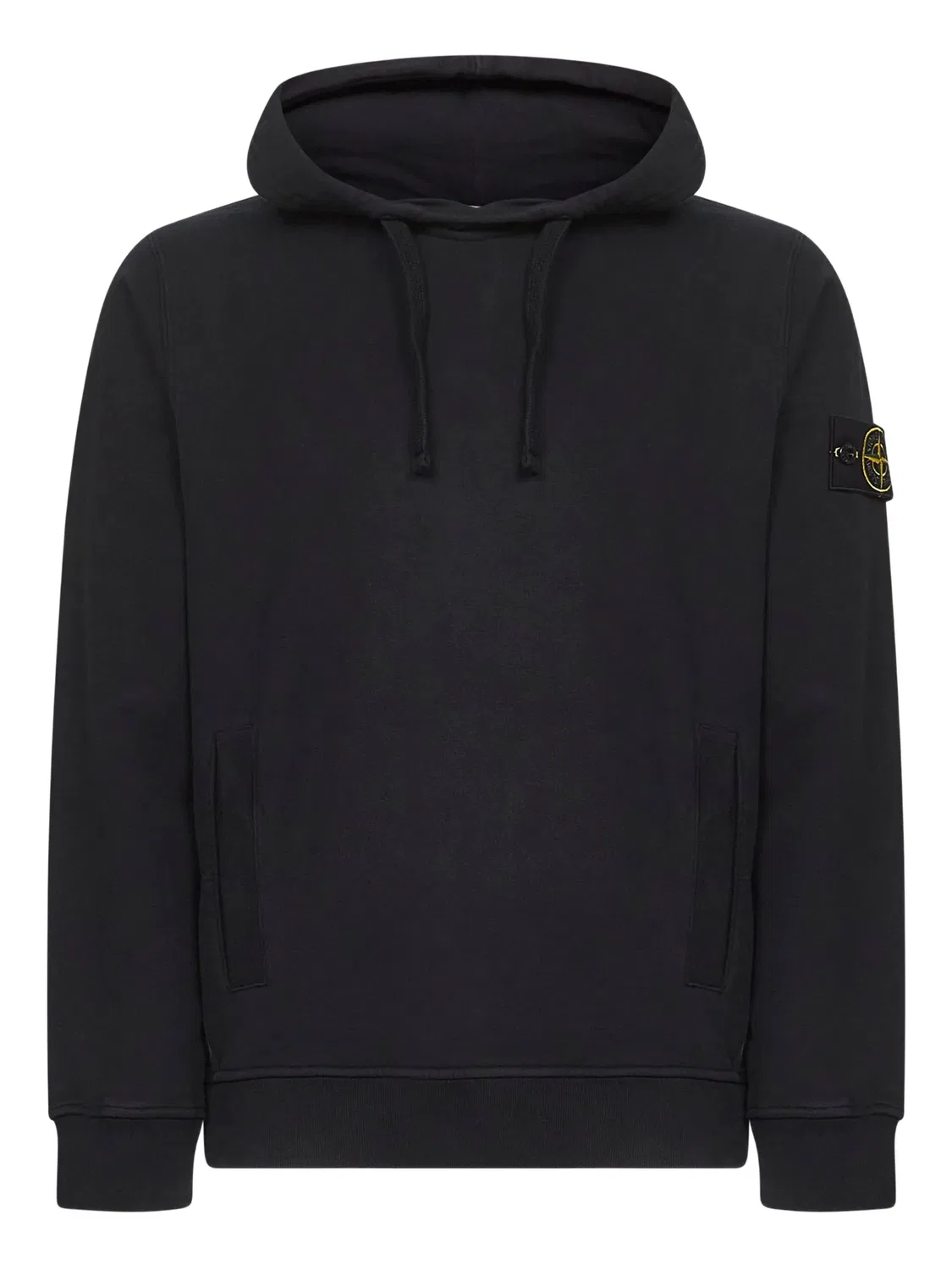 Худи с кенгурячим карманом Stone Island, черный