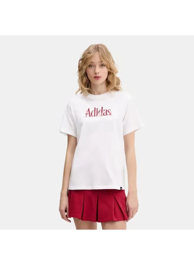 Футболка с принтом Soft graphic Adidas, белый — фото 4